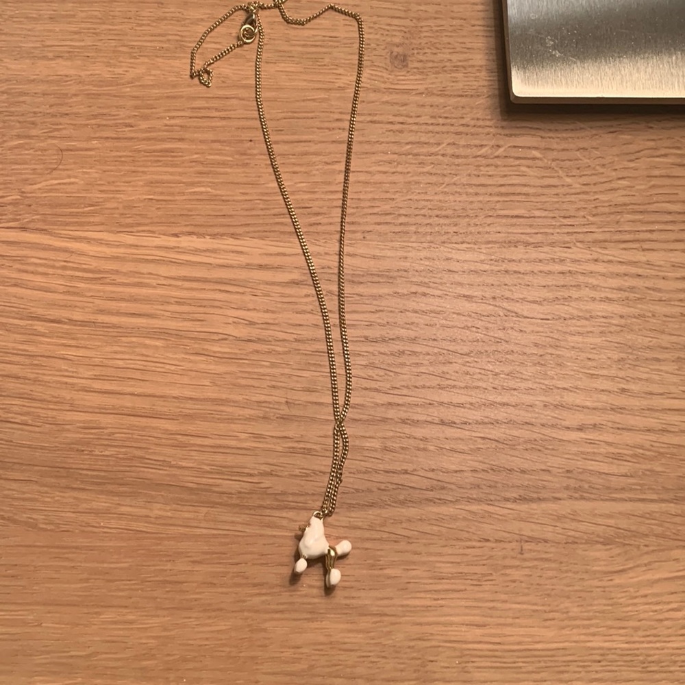 J Crew Poodle Gold Necklace